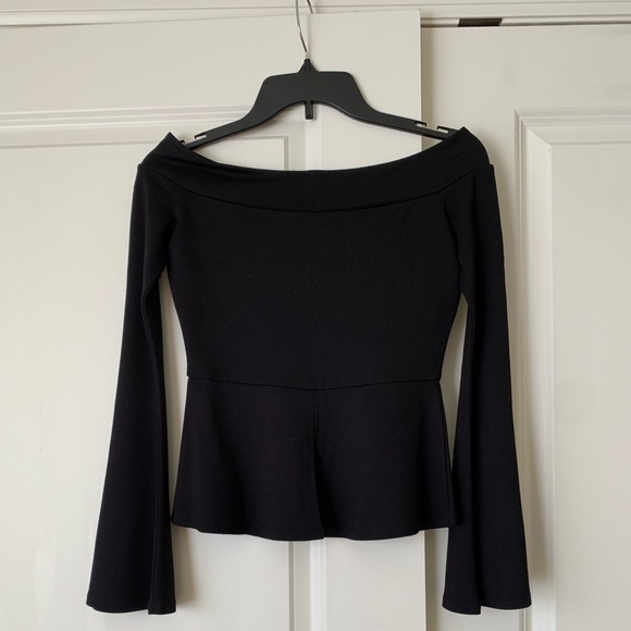 BCBG Off the shoulder black top - Picture 2 of 3